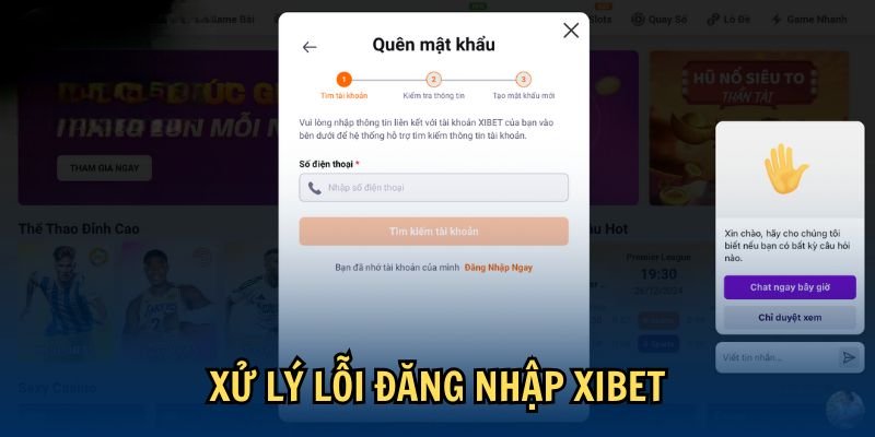 Cách khắc phục lỗi không đăng nhập được Xibet