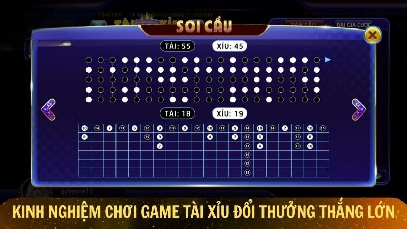 Kinh nghiệm chơi game tài xỉu đổi thưởng thắng lớn
