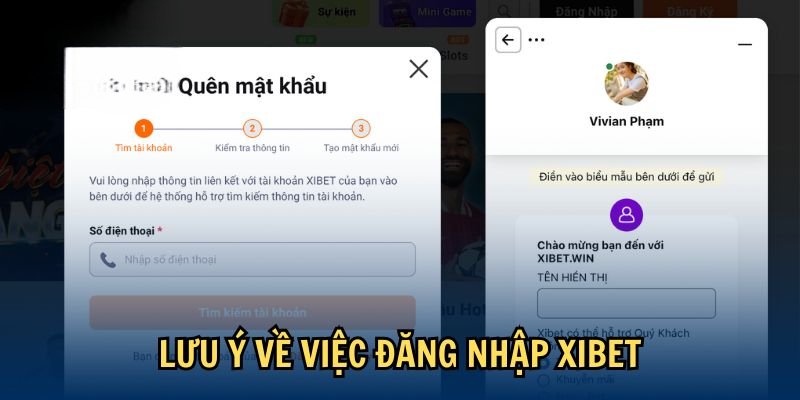 Những lưu ý quan trọng khi đăng nhập tài khoản Xibet